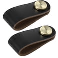 thumbnail image 1 of Cabinet Knobs Faux Leather 2PCS Drawer Knobs Cupboard Pull Knobs with Screws, 1 of 10