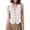 Beige, variant on Womens Summer Tops Women's V Neck Sleeveless Cropped Vest Button Up Open Front Cotton Waistcoat Casual Basic Layering Tops M