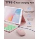 thumbnail image 4 of Funda con Teclado Retroiluminado Arcoíris de 7 Colores Rosa para iPad de 9.7" con Soporte para Lápiz y Mouse, 4 of 9