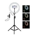 thumbnail image 2 of Anillo de luz LED regulable Perfke con trípode soporte para teléfono de iluminación de estudio USB para video Tik Tok, 2 of 9