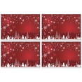 thumbnail image 1 of Merry Christmas Red Snowflake Dining Table Placemats 4PCS Heat-resistant Placemats 12 X 18 Inch Seasonal Farmhouse Holiday Rustic Decoration for Kitchen Dining Table,Kitchen Table Mats, 1 of 5