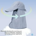 thumbnail image 4 of Under $1 PEONAVET Sun Hat 3 Ways To Wear Sunscreen Hat Men's and Women's Hiking and Fishing-drying Fisherman's Hat Outdoor Baseball with Shawl, 4 of 8