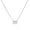 White, variant on 925 Sterling Silver Small Zodiac Sign Pendant Necklace, 18" - Aquarius