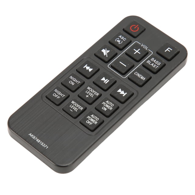Speaker Remote Control, Ergonomic Battery Powered Easy Access Sensitive Replacement Soundbar Remote Durable For SK4D For LAS454B For SJ3