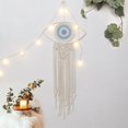 thumbnail image 3 of Tapiz de pared bohemio con flecos, bonito tapiz de pared tejido de algodón, 1 unidad, 3 of 4
