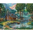 thumbnail image 1 of Diamond Painting (DE2303) 5D Square Forest Cabin Rhinestone Draw (A3039) 40x50cm FLhrweasw Nuevo, 1 of 1