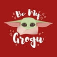 thumbnail image 2 of Junior's Star Wars: The Mandalorian Valentine's Day The Child Be My Grogu  Graphic Tee Red Large, 2 of 3