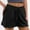 Black, variant on Up to 50% off! Titcea Women's Shorts Elastic Waist Ruffled Hem Solid Color Drawstring Shorts Hawaiian Beach Vacation Soft Comfort Summer Casual Sleep Shorts, Gifts for Mom/Her
