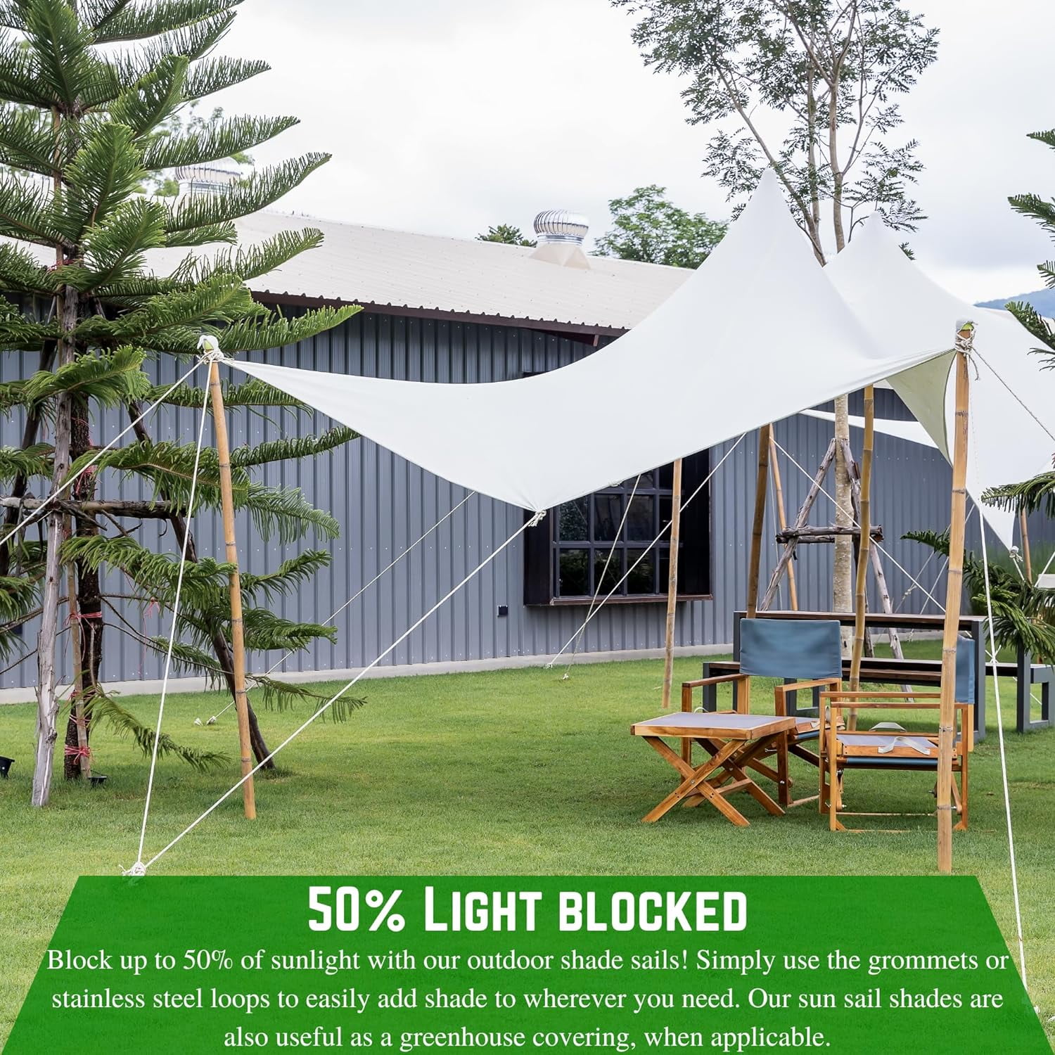 Farm Plastic Supply - White Shade Cloth - 50% - Mesh Fabric for Fence Privacy Screen, Garden Shade, Mesh Fence Screening, Shade Cloth Rolls, Wind Screen (6' x 10')