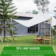 Farm Plastic Supply - White Shade Cloth - 50% - Mesh Fabric for Fence Privacy Screen, Garden Shade, Mesh Fence Screening, Shade Cloth Rolls, Wind Screen (6' x 20')