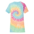 thumbnail image 6 of Yellow Rooster Women's Tie-Dye V-Neck Cotton T-Shirt Pastel Rainbow XS, 6 of 6