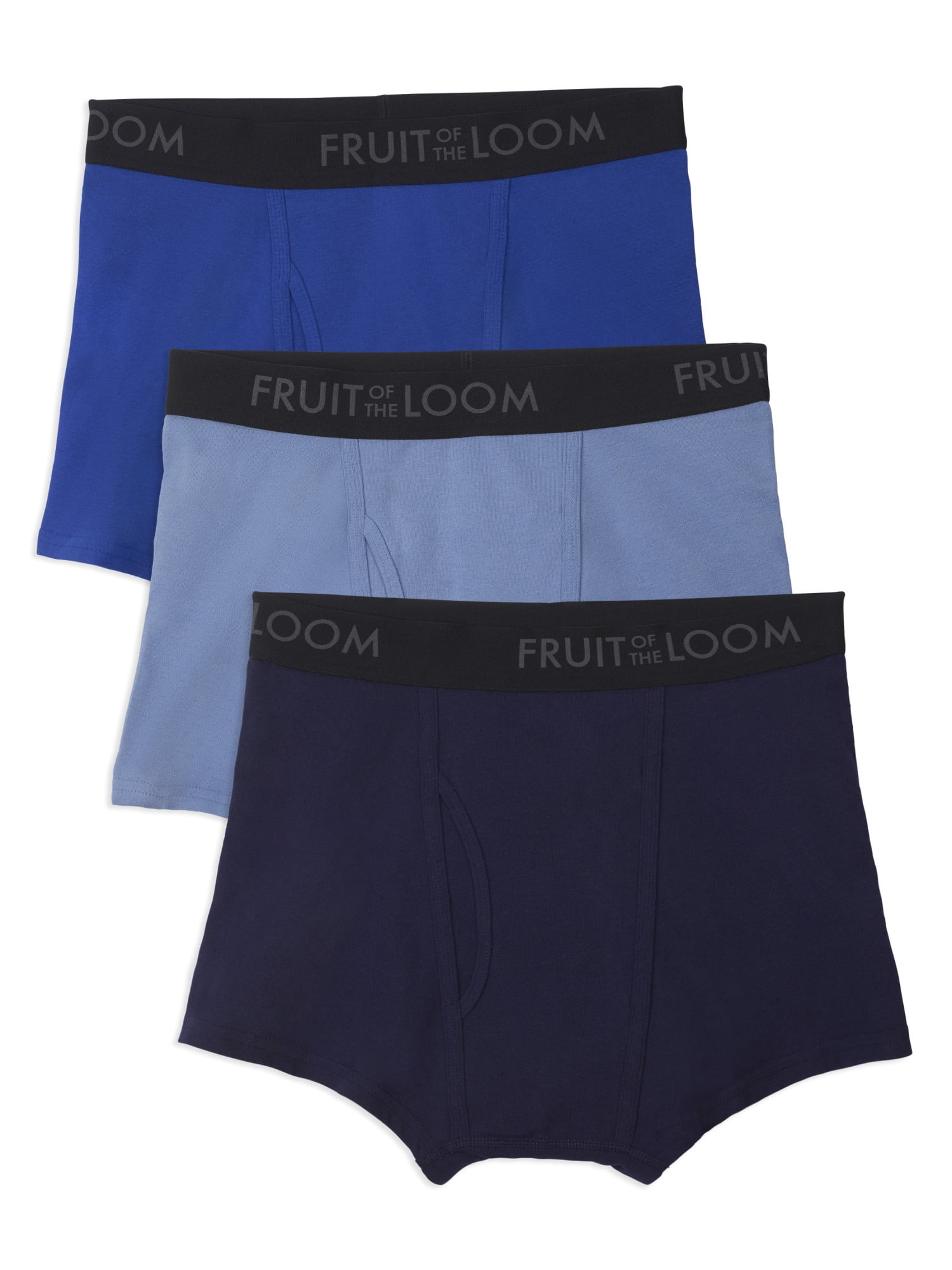 Fruit of the Loom Mens 2Pack Assorted Boxer Briefs 100% Cotton Underwear 2XL