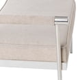 thumbnail image 4 of TOV Funiture Diva Cream Velvet Bench with Stainless Steel Legs, 4 of 11