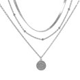 thumbnail image 2 of Collar con colgante de loto multicapa de plata.yt, 2 of 4