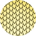 thumbnail image 1 of Ahgly Company Machine Washable Indoor Round Solid Yellow Modern Area Rugs, 3' Round, 1 of 4