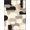 Black Cream Gray, Pattern 19, variant on ODIKA 8'x10' Washable Area Rug Non-Slip Chair-Friendly Mat Bulk Abstract Farmhouse Mottled Watercolor Subtle Distressed Edges for Dining Room, Large Office, Lounge
