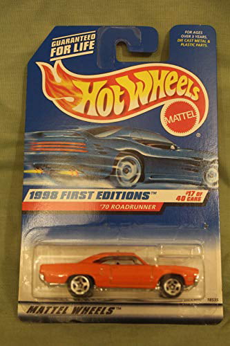 Hot Wheels 1998 First Editions - Collector #661 Mattel Wheels SG_B004JZVCAE_US 1:64 Die-Cast 1970 Roadrunner #17 of 40 cars