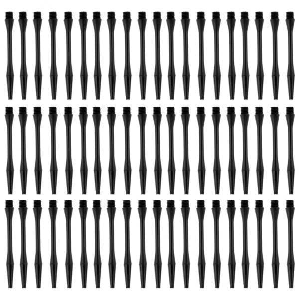 10x60 Piezas 54 Mm Hilo Plástico Re-ranurado Dardo Tallos Ejes Negro Sunnimix Ejes de dardos