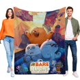 thumbnail image 1 of We Bare Bears anti-pilling, suave, ligera, esponjosa y acogedora de lujo para hogar y cocina – Perfecta para niños y adultos,120X150cm, 1 of 6