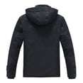 thumbnail image 3 of Tyhengta Men's Winter Jacket Cotton Jackets Fleece Lined Thick Work Warm Cargo Coats with Hooded Black XL, 3 of 11