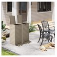 thumbnail image 6 of 38 Gallon Large Outdoor Trash Can, Waterproof Resin Hideaway Garbage Bin with Lid and Drip Tray, Outside Trash Bin for Porch, Backyard, Deck, Patio, Poolside, Easy to Clean, Taupe, 6 of 8