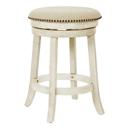 OSP Home Furnishings Backless Swivel Stool in Anti