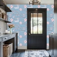 thumbnail image 3 of Peel and Stick Wallpaper Vintage Sewing Machine Shop blue Pink Wall Mural 17.7in x 9.8ft Self Adhesive Removable Wall Paper Renter Friendly Wallpaper for Girls Bedroom Nursery Livingroom, 3 of 8