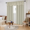 thumbnail image 4 of Deconovo Blackout Valance Scalloped Valance for Kitchen Solid Rod Pocket Tier Curtains 52x18 Inch Light Beige 1 Pc, 4 of 6