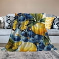 thumbnail image 2 of ARISTURING Blueberries Lemons Butterflies Flannel Blanket Exquisite Gifts for All Seasons Soft Plush Blankets 40x50in, 2 of 6
