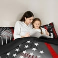 thumbnail image 4 of Feelyou Baseball Sport 7pcs Twin Bedding Set, Kids Vintage American Flag Theme Sheet Set, 4 of 7