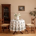 thumbnail image 2 of Mantel ISAENNE Designer de lino blanco, 140 cm de diámetro, 2 of 8