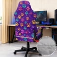 thumbnail image 3 of Jiueut Dog Paw Print Gaming Chair Cover with Armrest Cover, Stretch Desk Chair Covers Removable Computer Chair Slipcovers Washable Furniture Protector, 3 of 7