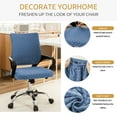 thumbnail image 3 of KGJQ Office Chair Cover Universal Rotating Chair Slipcovers Protector Removable Washable Office Armrest Stretchable Chair Seat Covers, 3 of 8