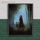 thumbnail image 4 of Pintura en lienzo de The Dark Magic Forest para pared, póster de arte abstracto de bruja y espejo, impresiones, decoración del hogar sin marco, 4 of 4