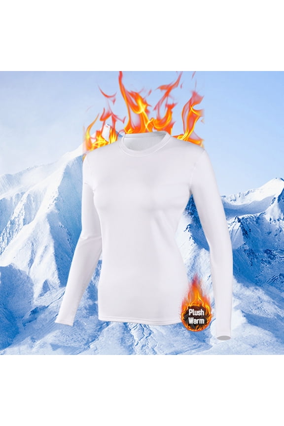 Women's Long Sleeve Thermal Underwear Lightweight Baselayer Shirt Women Clothing Comfort Winter Tops