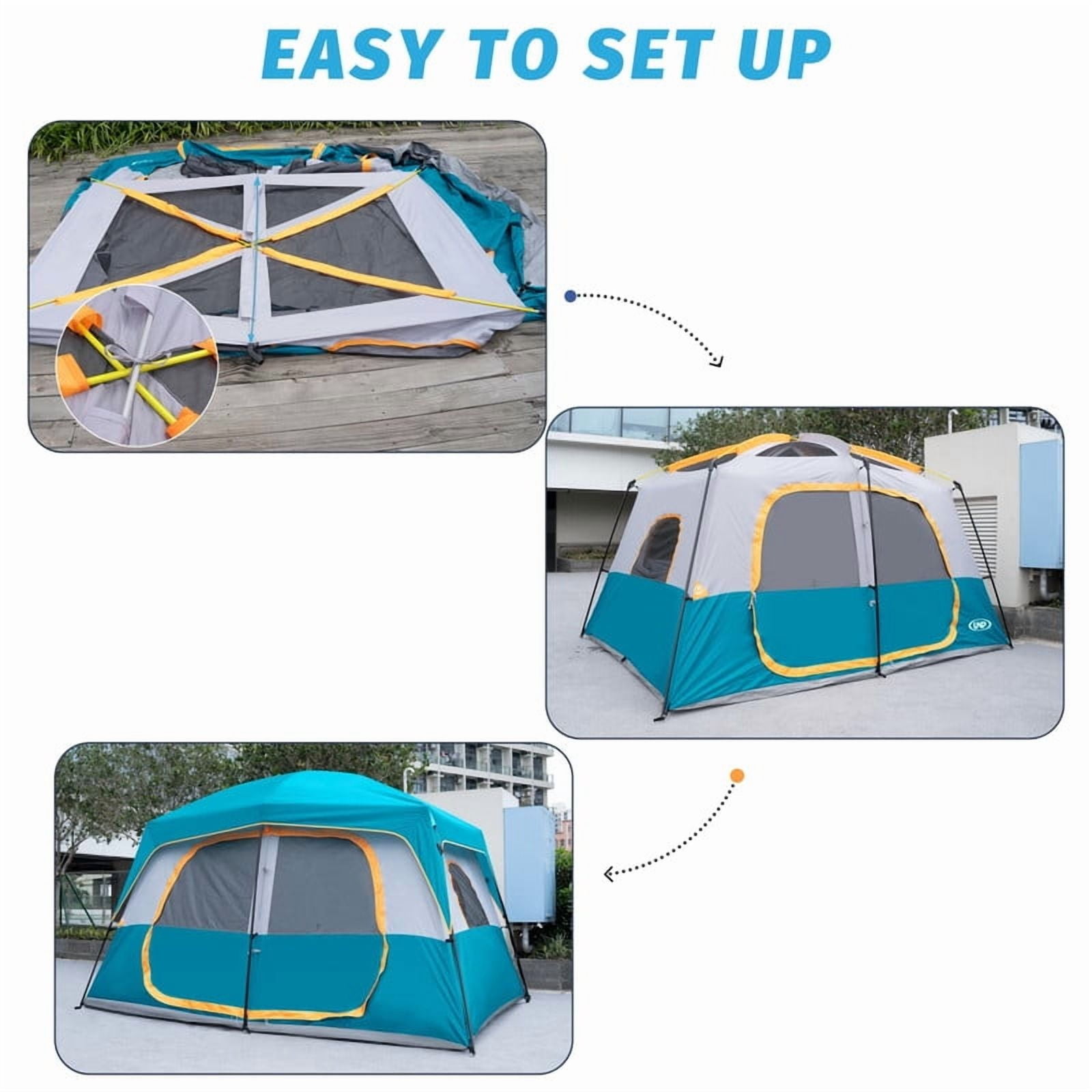 Camping Tent 8 Person, Waterproof Windproof Tent with Rainfly Easy Set up-Portable Dome Tents for Camping