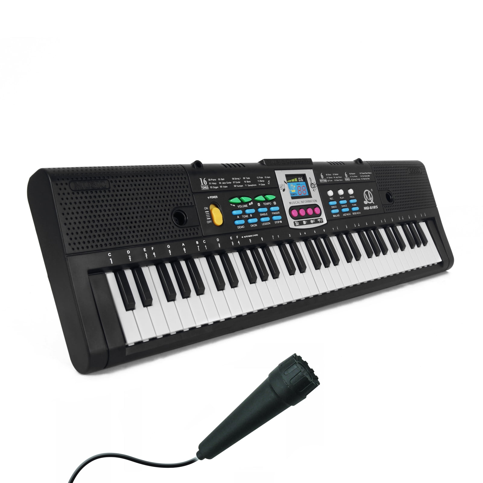 Full Size 54 Key Music Digital Electronic Piano Keyboard with Microphone for Kid 