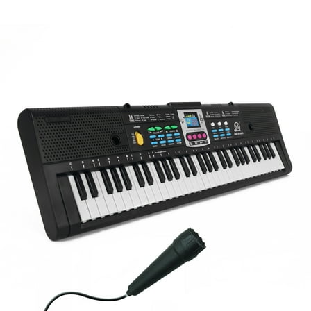 Bisofice Electric Piano, 61 Keys Digital Keyboard for Piano Students with Microphone Function