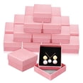 thumbnail image 4 of TEHAUX Pink Paper Jewelry Storage Case with Black Sponge for Rings and Accessories 24 Pcs, 4 of 8