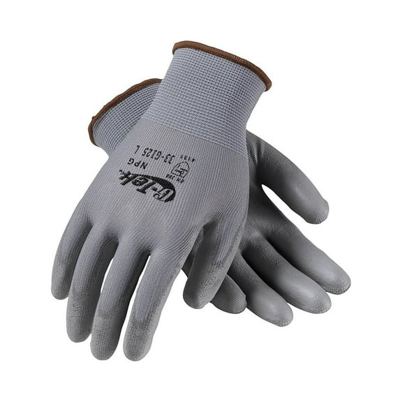 G-Tek GP Polyurethane Coating Nylon Gloves Gray 33-G125/L