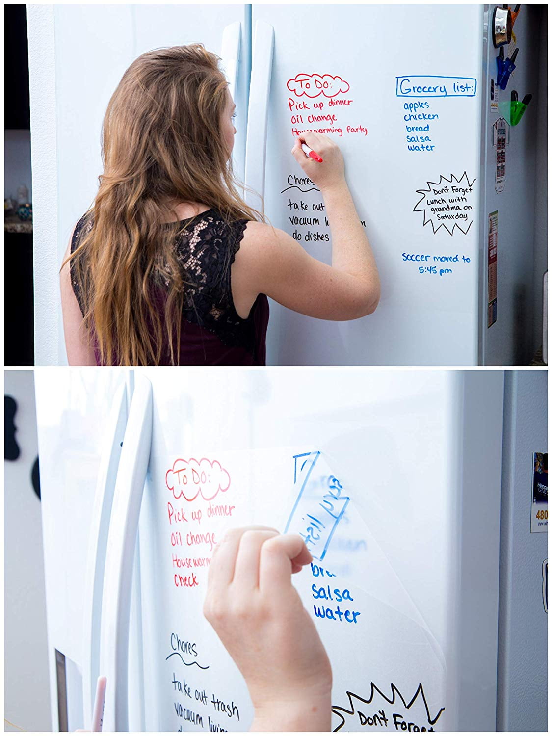SUPERFAB™ Clear Transparent Stickers Self Adhesive Dry Erase