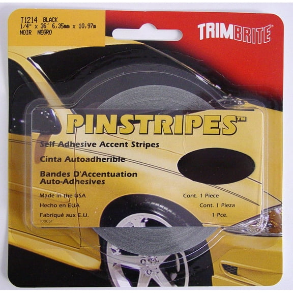 Trimbrite T8001 1/2X36 Black Pin Stripe