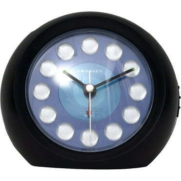 Crosley USB Ball Quiet Analog QA Alarm Clock with Analog Display and Charging Port - Black