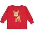 thumbnail image 3 of Inktastic Cute Christmas Reindeer with Christmas Lights Boys or Girls Long Sleeve Toddler T-Shirt, 3 of 5