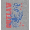 thumbnail image 4 of Outlaw Cowboy Adult Heather Gray Crew Neck Short Sleeve Tee-XS, 4 of 4