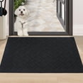 thumbnail image 6 of Floor Hug Indoor Dog Doormat, 32"x48", Non-Slip Front Door Mat for Entrance, Absorbent Resist Dirt Door Rug for Inside, Low-Profile Welcome Mat, Entryway Rug Machine Washable, Black, 6 of 9