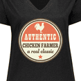 thumbnail image 4 of Inktastic Chicken Farmer Women's Plus Size V-Neck T-Shirt, 4 of 5