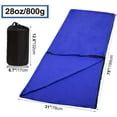 thumbnail image 5 of REDCAMP Fleece Sleeping Bag Liner for Adult Warm or Cold Weather, 75" Long Full Sized Zipper Camping Blanket for Outdoor Indoor Used with Sack, Navy Blue, 5 of 12