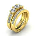 thumbnail image 2 of 1.50ctw Diamond Three Stone Bridal Set in 10k Yellow Gold, 2 of 5