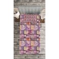 thumbnail image 3 of Ambesonne Pink Quilted Bedspread Set 2 Pcs, Vintage Letters Watercolor, Twin Size, Pale Pink Black, 3 of 3
